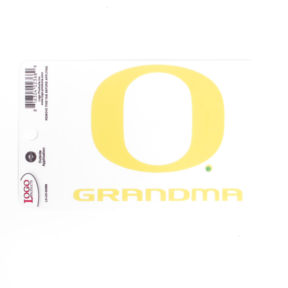 Classic Oregon O, Logo Brand, Yellow, Decal - Outside Application, Home & Auto, 4", Vinyl, Outside application, Grandma, 765809